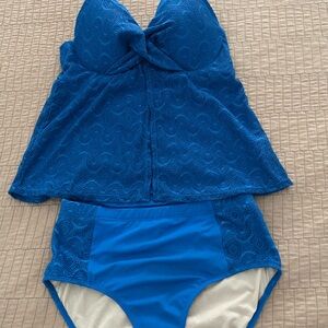 Royal blue Tankini Bathing Suit